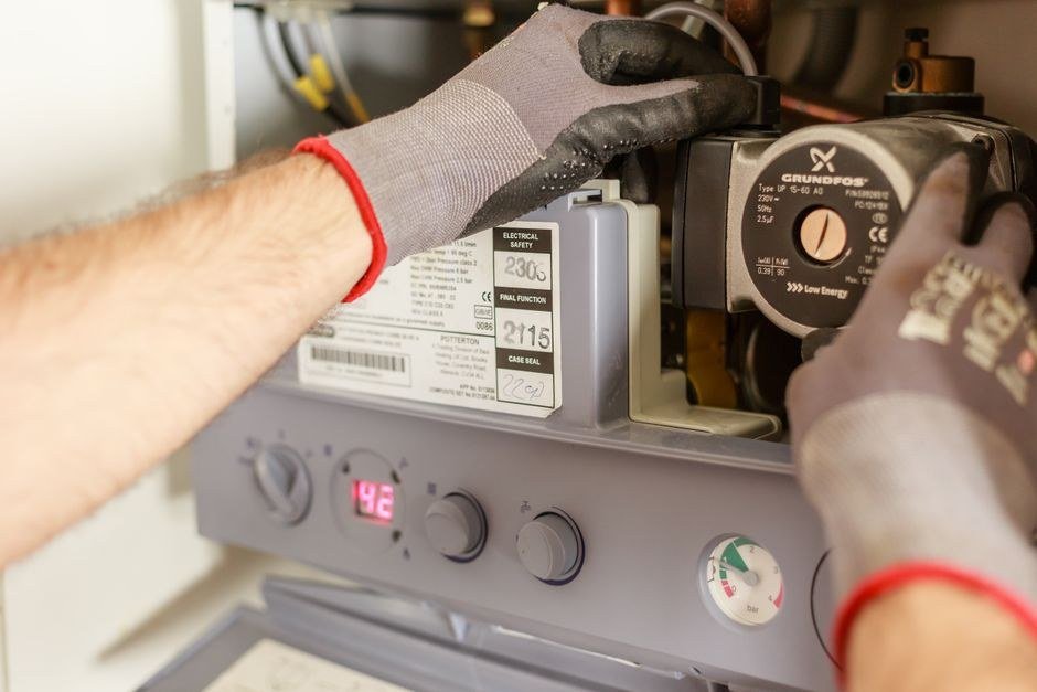 Boiler service and inspection on a domestic hot water system